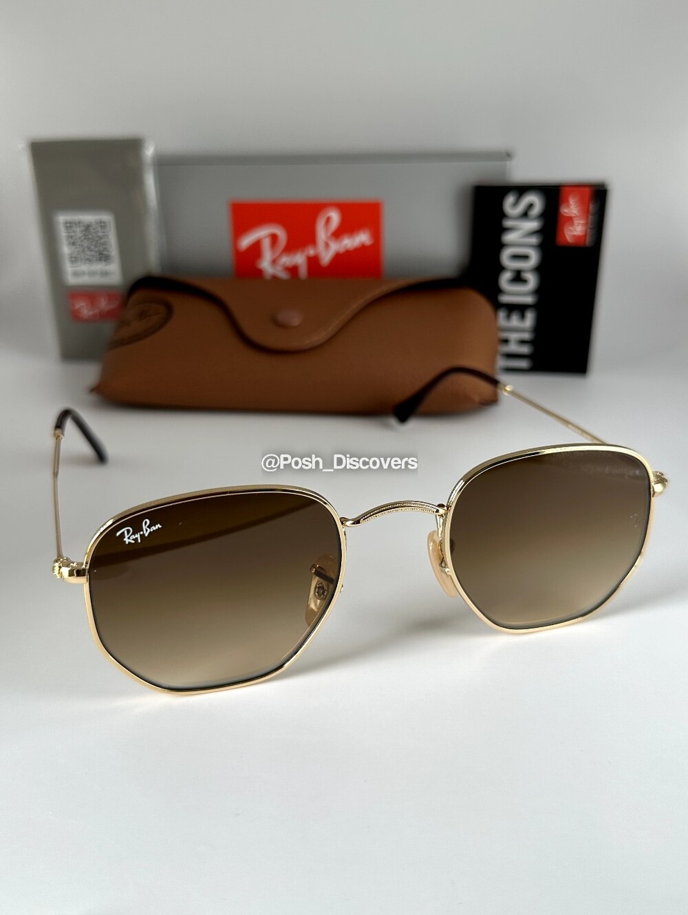 Ray-Ban Hexagonal RB3548 Gradient Brown